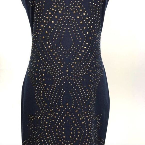 NICOLE MILLER Artelier Small Metal Stud Dress | Knee length sheath - Picture 6 of 10